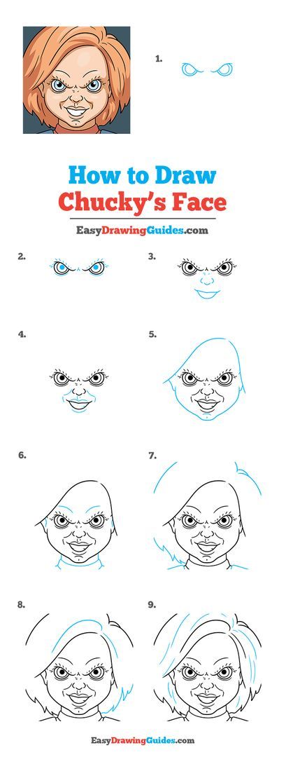 How To Draw Chucky Step By Step, Easy Chucky Drawing, Chucky Drawing Easy Step By Step, How To Draw Chucky, Chucky Doll Drawing, Chucky Drawing Easy, Chucky Sketch, Chucky Face, Chucky Drawing