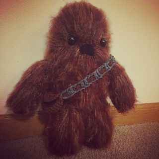 Crochet Star Wars Wookie. *littlest wookie yell* Star Wars Wookie, Hair Yarn, Harry Potter Items, Star Wars Diy, Crochet Stars, Angel Hair, Knitted Wit, Star Wars Collection, Chewbacca