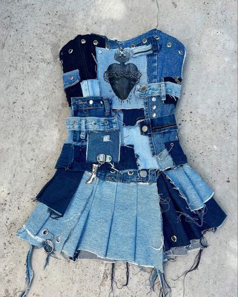 Heart Patchwork, Patchwork Dress, Sacred Heart, Denim Dress, Dress Pants, Pants, On Instagram, Instagram, Patchwork