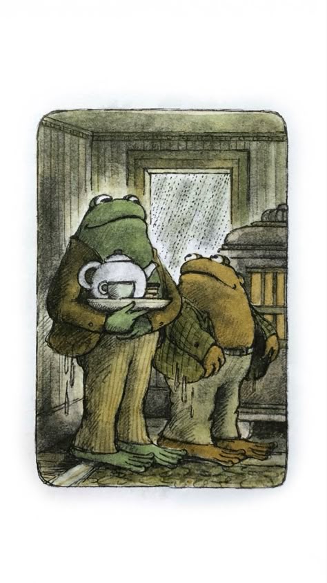 Toad Wallpaper, Frog And Toad Aesthetic, Frog Wallpaper, Images Kawaii, Drink Tea, Frog Art, Frog And Toad, Art Collage Wall, Cute Frogs