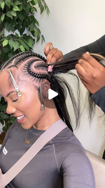 Tali Moses on Instagram: "Let me help you get it together ❤️  @lolaa.foxx   Book under 8 braids with a freestyle add on   #freestylebraids #stitchbraids #feedinbraids #art #fyp #hairstylist #hairart #nychairstylist #nycbraids #nycbraider #nycbraidingsalon #braidinspo #braiding" 8 Stitch Braids, Freestyle Stitch Braids, 8 Braids, Men Cornrows, Men Braids, Get It Together, Braided Prom Hair, French Braid Hairstyles, Braided Hairstyles For Teens