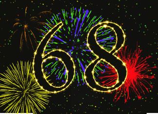 Happy 68th Birthday, Birthday Fireworks, 68th Birthday, 86 Birthday, 98th Birthday, 68 Birthday, Paper Birthday Cards, 88th Birthday, 56th Birthday