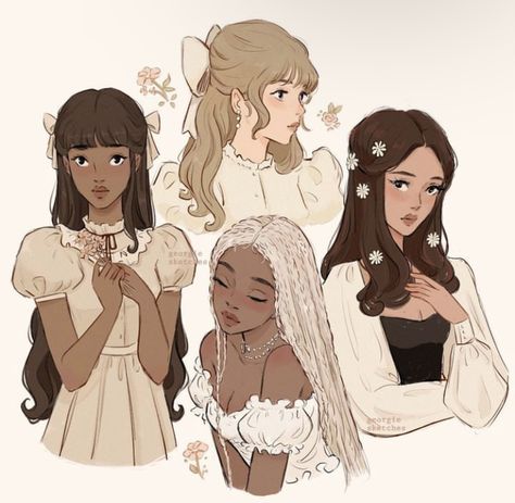 Oc Inspo Character Inspiration Art, Oc Character Sheet Drawing, Girl Oc Character Design, Character Holding Something, My Character Aesthetic, My Oc In Different Styles, Character Design Inspiration Girl, Pretty Character Design, Digital Art Person