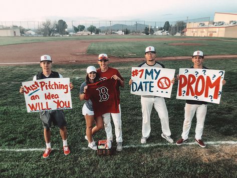 Baseball Relationship, Baseball Proposal, Baseball Promposal, Cute Hoco Proposals, Baseball Boyfriend, Cute Promposals, Formal Proposals, Baseball Couples, Country Prom