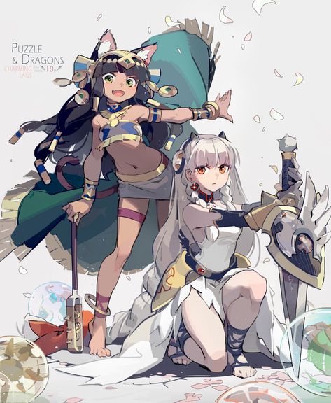 ArtStation - Puzzle and Dragons 10TH Puzzle And Dragons, Puzzles And Dragons, Girl Anatomy, Creative Illustration, Illustration Character Design, Anime Poses Reference, Manga Illustration, Dnd Characters, Anime Poses