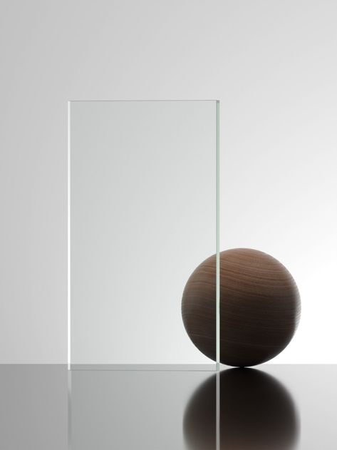 Frameless Glass Partitions & Wall System by Crystalia Glass Transparent Glass Texture, Sphere Table, Beauty Cosmetics Design, Glass Partition Wall, Materials Board Interior Design, Trade Show Design, Material Board, Glass Walls, Translucent Glass