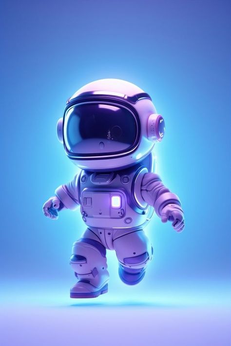 A astronaut science purple robot blue. AI generated Image by rawpixel. | premium image by rawpixel.com / Ling Cute Robot Wallpaper, Baby Astronaut, Robot Poster, Astronaut Baby, Robot Images, Blue Robot, 3d Robot, Robot Wallpaper, Cute Astronaut