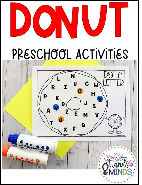 If You Give A Dog A Donut- Preschool Book Companion | Busy Hands and Minds Donut Crafts Preschool, Preschool Donut Activities, If You Give A Dog A Donut Craft, If You Give A Dog A Donut, Donut Activities For Preschool, Dog A Donut Craft, If You Give A Dog A Donut Activities, Bread Study Preschool, Laura Numeroff Activities Preschool