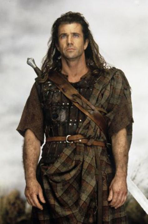 Braveheart Scottish Warrior, William Wallace, Men In Kilts, Mel Gibson, Kevin Costner, Sean Connery, Movie Costumes, Clint Eastwood, Classic Movies