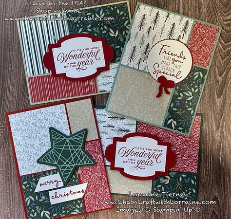 Su Christmas Cards Ideas, Su Tidings Of Christmas Dsp, Stamp A Stack Christmas Cards, Traditional Christmas Cards Handmade, Sheetload Of Cards Christmas, Non Traditional Christmas Cards, Stack Cut Shuffle Cards, Stack And Cut Cards, Stack And Shuffle Cards