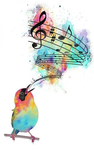 Songbird Tattoo, Stary Papier, Painted Pianos, Prompt Ideas, Art Musical, Instruments Art, Bug Tattoo, Not Musik, Music Drawings