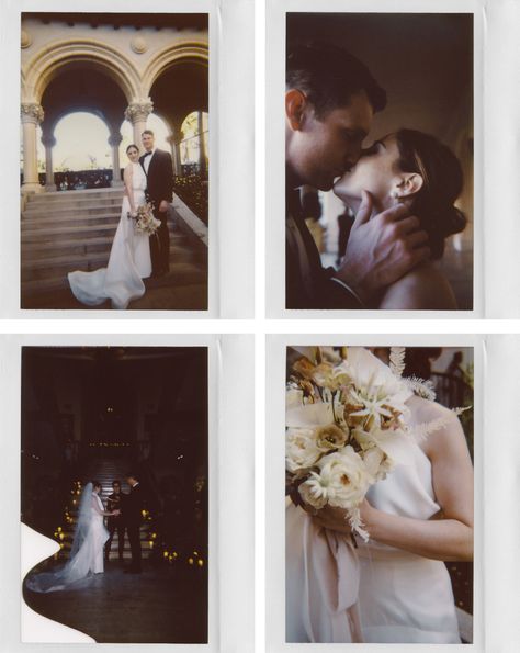 Wedding Polaroid Aesthetic, Polaroid Elopement, Polaroid Wedding Photography, Wedding Polaroid, Art Museum Wedding Photos, Angelica Rose, San Diego Film Photography, Polaroid Wedding, Balboa Park San Diego