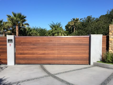 Rolling Gate Design, Modern Gates Driveway, House Front Gate, Wood Gates Driveway, High Fence, Wooden Gates Driveway, Perimeter Security, Sliding Gates, Estate Gates