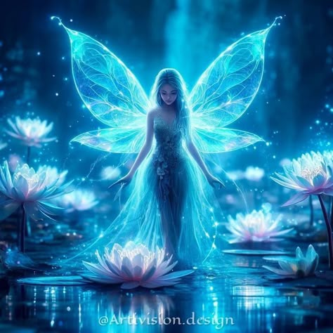 Water Magic Fantasy Art, Water Fairy Art, Water Lily Fairy, Lily Fairy, Water Fairies, Water Wings, Magical Water, Fairy Cosplay, Water Fairy