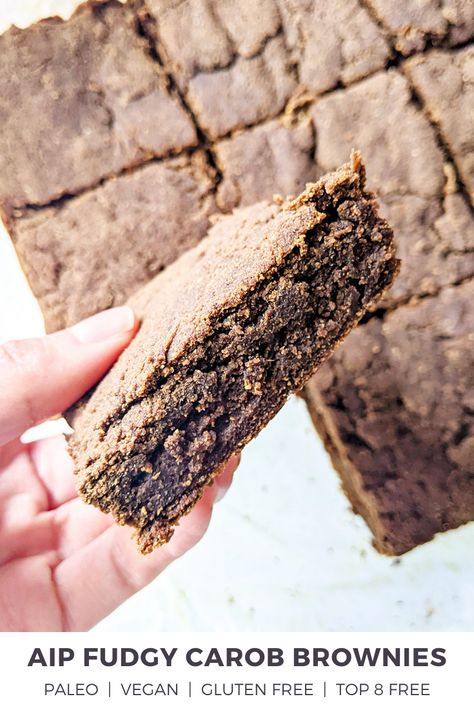 Carob Brownies, Aip Paleo Desserts, Autoimmune Protocol Diet Recipes, Carob Recipes, Aip Vegan, Aip Baking, High Fodmap Foods, Aip Paleo Recipes, Aip Desserts