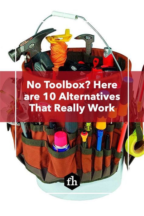 No Toolbox? Here are 10 Alternatives That Really Work Portable Tool Box Ideas, Tool Bag Ideas, Toolbox Organization Ideas, Tool Box Organization Ideas, Toolbox Organization, Toolbox Ideas, Tool Bag Organization, Magnetic Tool Holder, Portable Tool Box