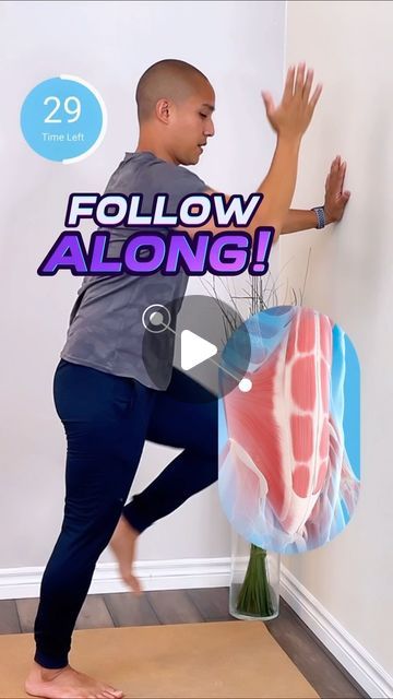 Standing Wall Exercises, Balancing Exercises Stability Strength, Wall Exercises, Bird Dog Exercise, Wall Workout, All Body Workout, Plank Workout, Beginner Workout, Core Strength