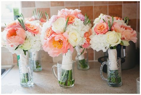 Small Summer Wedding, Coral Wedding Flowers, Peony Bouquets, Peach Wedding Flowers, Wedding Flowers Peonies, Peony Bouquet Wedding, Coral Peonies, Country Garden Weddings, Green Wedding Colors