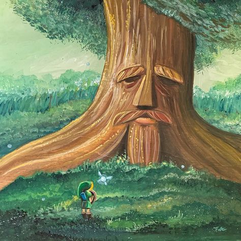 Legend of Zelda Ocarina of Time art > Link, Navi, The Great Deku Tree > oot | heatherspragueart Ocarina Of Time Art, Tattoo And Piercings, Great Deku Tree, Deku Tree, Ocarina Of Times, Zelda Tattoo, Zelda Birthday, Zelda Ocarina Of Time, Fairy Festival