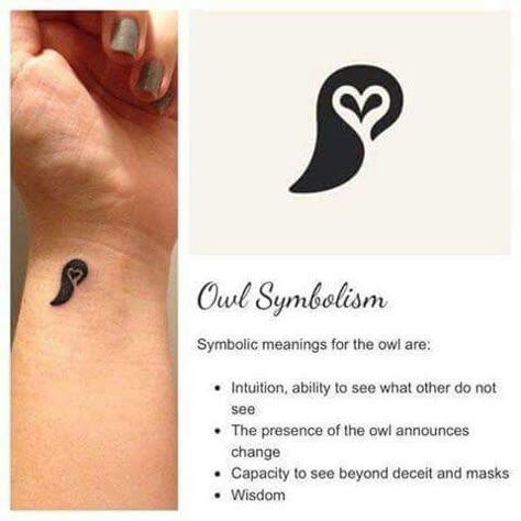 Tiny Owl Tattoo, Owl Symbol, Cute Tattoos With Meaning, Tattoos About Growth, Native Quotes, Henne Tattoo, Tattoos With Deep Meaning, Small Tattoos With Meaning, Tattoo Symbols