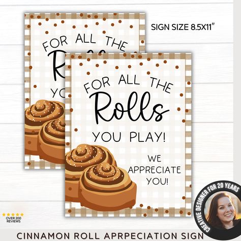 "Put an even sweeter touch on your already sweet gift! If you want to say thanks to those hardworking people you know, our printable Cinnamon Roll appreciation sign is the perfect thing! If you're short on time and need some help with your gift-giving, you've come to the right place!! Easy to purchase, download, and print, these tags will put a smile on the recipient's face and make your gift stand out from the rest. I mean, who doesn't love cinnamon rolls as a gift?!? This printable sign works great for: ❤️️Appreciation Gifts ❤️️Bakery Cinnamon Rolls ❤️️Homemade Cinnamon Rolls ❤️️Gift Baskets ❤️️And more! Welcome to my Etsy Store! I'm Sarah, nice to meet you!! My gift to you for stopping by my Etsy shop ⬇️ ✨GET 25% OFF✨ your purchase when you sign-up at this link: http://bit.ly/3ZrrkKz (c Ma Appreciation Gifts, Hospital Appreciation Ideas, Bulk Appreciation Gifts, Ea Appreciation Gifts, Teacher Appreciation Gifts November, February Staff Appreciation Ideas, Principal Gifts From Staff, Bank Teller Appreciation Week Gift Ideas, November Employee Appreciation Ideas