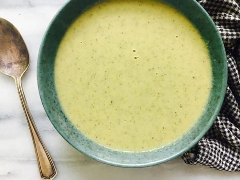 Broccoli + Asparagus Cheddar Soup – The Best of Bridge Canning Asparagus, Asparagus Broccoli, Cream Soup Recipes, Creamy Asparagus, Delicious Clean Eating, Asparagus Soup, Broccoli Soup, Broccoli Cheddar Soup, Cheddar Soup