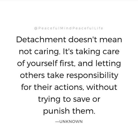 There is so much misunderstanding about the word detachment. • This is what I think it mean What Is Detachment, Art Of Detachment Quotes, Quotes About Detachment, The Art Of Detachment, Healthy Detachment, Detachment Quotes, Misunderstood Quotes, Peaceful Mind Peaceful Life, Bubble Quotes