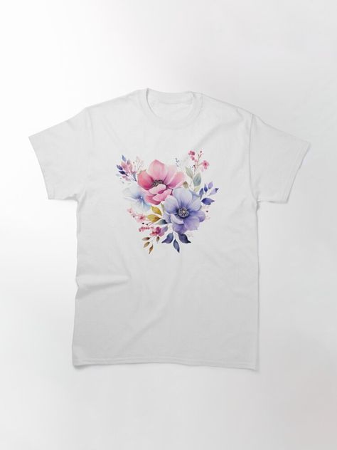 "Flowers" T-shirt for Sale by oomniart | Redbubble | ai art t-shirts - flowers t-shirts - floral t-shirts T Shirt Flowers, Pride Merch, Buy Flowers, Choose One, Comfy Tees, Floral Shirt, Fashion Essentials, Gray Tshirt, Tshirt Colors