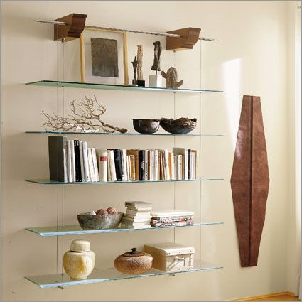 Glass Bookshelves, Shelves Living Room, Glass Corner Shelves, Glass Bathroom Shelves, Glass Shelves In Bathroom, Glass Shelves Decor, Glass Shelves Kitchen, Glass Bookcase, Floating Glass Shelves