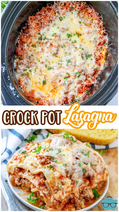 Lazy Crock Pot Lasagna, Crock Pot Lasagna, Lasagna Ravioli, Resep Makanan Beku, Beef Lasagna Recipe, Resep Pasta, Crock Pot Food, Crockpot Lasagna, Pot Lasagna