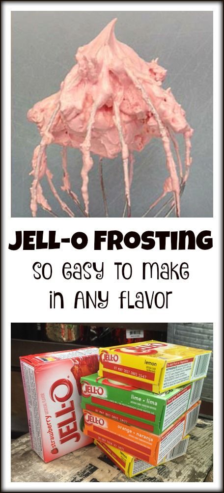 Jello Frosting | lillith | Bloglovin’ Cheap Frosting Recipes, Jello Icing Recipe Frostings, Gelatin Frosting, Easy Frosting Recipes 2 Ingredients, Dairy Free Cake Frosting, Jello Frosting, Frost Cupcakes, Cool Whip Frosting, Jello Cake