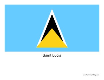 The flag of Saint Lucia. Free to download and print Butterfly Lessons, St Lucia Flag, Saint Lucia, Santa Lucia, Baby Crochet, The Flag, St Lucia, Flag Design, Crochet Blanket