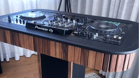 Custom Dj Table, Dj Table Diy, Dj Stand Design, Dj Table Design Dj Booth, Dj Table Dj Setup, Dj Table Design, Dj Console Design, Diy Dj Booth, Dj Furniture