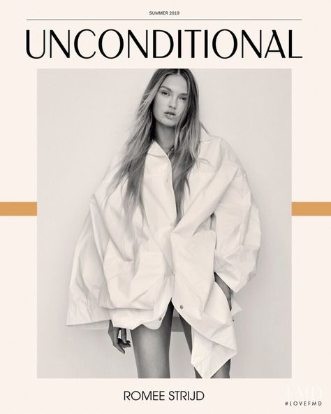 Cover of Unconditional with Romee Strijd, June 2019 (ID:50542)| Magazines | The FMD #lovefmd Unconditional Magazine, Romee Strijd, Fashion Cover, Smart Women, Img Models, Fashion Catalogue, Sleek Fashion, Summer 2019, Fashion Photographer