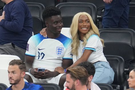 Gunner WAG: Here's all you need to know about Arsenal star Bukayo Saka's long-term partner Tolami Benson... Saka And Girlfriend, Football Player Girlfriend, Wags Soccer, Football Wife, Soccer Girlfriend, Players Wives, Birkin Mom, Football Girlfriend, Footballers Wives