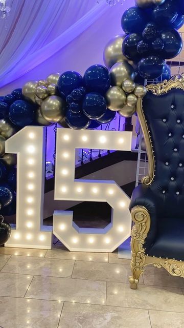 Laura's Balloons Decorations on Instagram: "Birthday boy💙🥳 #15party #quinciañero #shimerwalls #balloonsworldwide #balloonmarquee #balloondecor #balloonstylist #balloongarland #balloonart #balloonartist #balloons #ballooninstallation #houstondecorator #houstontx #thewoodlandstx #springtx #humbletx #tomballtx #richmondtx #gemarballoons" Quincenero For Boy, Boy Quinceanera Ideas, Boy 15th Birthday Party Ideas, 15th Birthday Party Ideas For Boys, Birthday Ballon, 15th Birthday Party Ideas, 15 Birthday, Its A Boy Balloons, Balloons Decorations