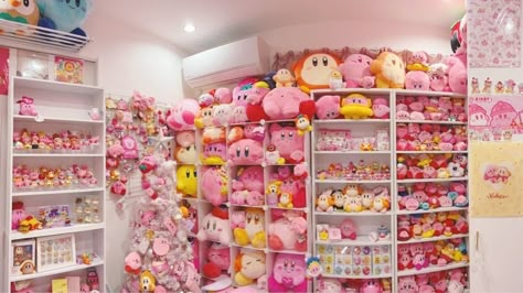 Kirby Room, Game Star, Kirby Nintendo, Kawaii Bedroom, Kawaii Room Decor, Japan Aesthetic, Kawaii Room, My New Room, New Room