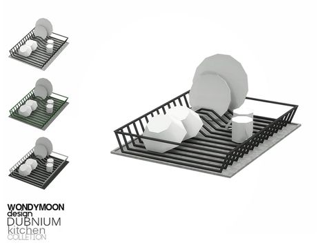 wondymoon's Dubnium Dish Drainer Sims 4 Decor Kitchen, Sims 4 Dish Rack, Sims 4 Dish Rack Cc, Sims 4 Dishes, Sims4 Cc Kitchen Clutter, Sims 4 Dishwasher, Sims 4 Cc Dishwasher, Sims 4 Cc Clutter Kitchens, Thesimsresource Furniture