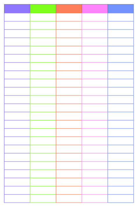 5 Column Chart Template, Printable Notes Templates, Gift Box Template Free, Good Notes Templates, Agenda Printable, Data Collection Sheets, Notes Templates, خريطة ذهنية, Free Printables Organization