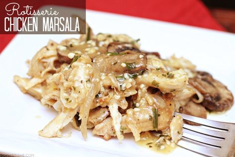 Rotisserie Chicken Marsala · Food & Recipes Chicken Marsala Easy, Leftover Rotisserie Chicken, Chicken Entrees, Chicken Marsala, Rotisserie Chicken Recipes, Leftovers Recipes, Entree Recipes, Poultry Recipes, Italian Dishes