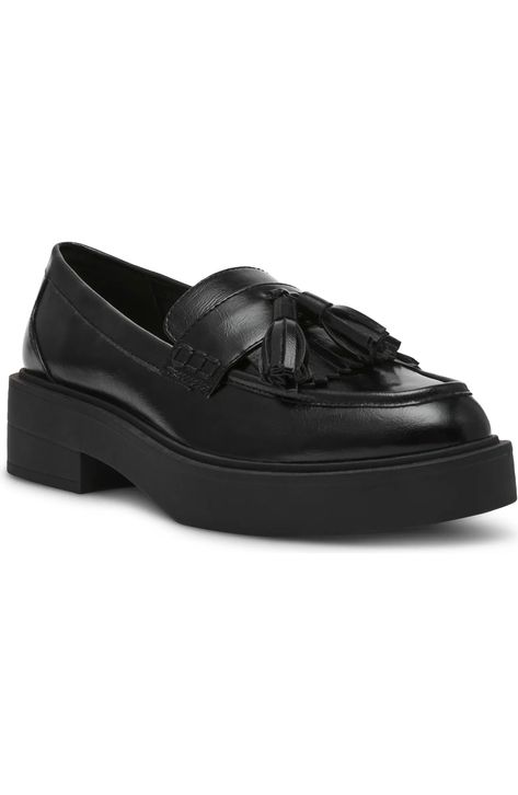 Steven New York Beryn Platform Kiltie Tassel Loafer (Women) | Nordstromrack Brand Statement, Steve Madden Flats, Bit Loafers, Loafer Women, Platform Loafers, American Brand, Tassel Loafers, Penny Loafers, Leather Design