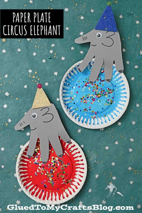 Handprint Elephant, Carnival Theme Crafts, Circus Theme Crafts, Circus Crafts Preschool, Circus Activities, Carnival Activities, Carnival Crafts, Circus Crafts, Elephant Crafts