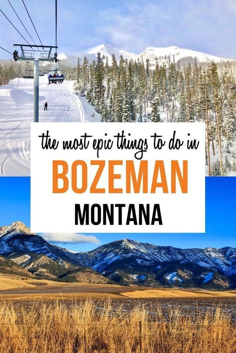 The Most Epic Things to do in Bozeman Montana.  What to do in Bozeman Montana. There are so many fun things to do in Bozeman: tons of hiking trails, a trip to Yellowstone, a soak in natural hot springs and so much more! | Bozeman activities | Bozeman travel | Montana itinerary | Montana Travel | #montana Montana Itinerary, Bozeman Hot Springs, Travel Montana, Montana Trip, Visit Montana, Wyoming Vacation, Natural Hot Springs, Montana Travel, Usa Destinations