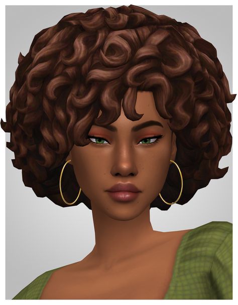 Tamara Hair - Updated | Aladdin-The-Simmer on Patreon Afro Hair Sims 4 Cc, Sims 4 Afro Hair, Sims 4 Curly Hair, Cc Hair, Sims 4 Mm Cc, Sims 4 Characters, Sims 4 Mm, The Sims 4 Download, Sims4 Clothes