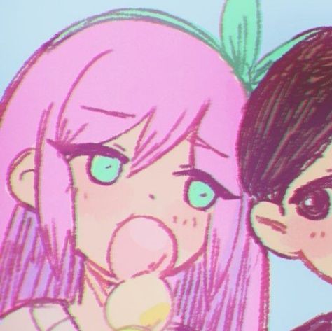 Aubrey Omori, Pink Hair, Matching Icons, Anime, Hair, Pink