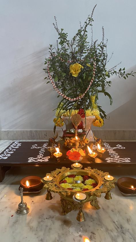 Tulsi Festival Decoration, Tulasi Vivah Images, Tulsi Puja Images, Tulsi Vivah Snap, Tulsi Aesthetic, Tulasi Vivah Decoration, Tulsi Vivah Decoration Ideas, Tulsi Puja Decoration, Tulsi Vivah Decoration At Home