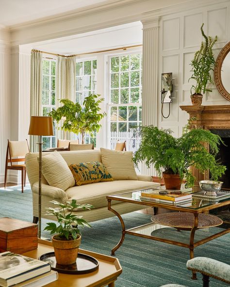 Chauncey Boothby Interiors | A shot of my client's Living Room as seen on @archdigest . "Although the space is vast, the multitude of seating areas makes it perfect for… | Instagram New England Home, New England Homes, Home Magazine, Coral Gables, Formal Living Rooms, House And Home Magazine, Elegant Homes, Traditional House, House Tours