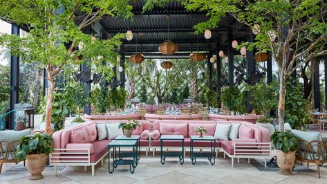 Inside Casadonna, a New Miami Restaurant With Italian Riviera Flair | Architectural Digest Hunter Journal, Ken Fulk, Weekend In Miami, Miami Restaurants, Pink Rooms, Mediterranean Revival, Futuristic Home, Summer Brunch, Italian Riviera