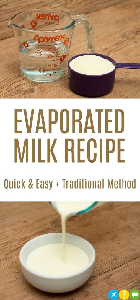 Evaporated Milk Recipe (Quick & Easy + Traditional Method) - Travel Cook Tell Evaporated Milk Substitute, Evaporated Milk Recipes, Homemade Sweetened Condensed Milk, Horchata Recipe, Homemade Sour Cream, Milk Bread Recipe, Chicken Burgers Recipe, Cooking Substitutions, Condensed Milk Recipes