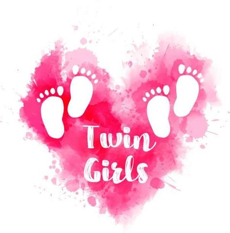 Twin Baby Quotes, Twin Baby Announcements, Twin Cribs, Twins Announcement, Newborn Quotes, Heart Watercolor, Fun Baby Announcement, Baby Routine, Baby Print Art